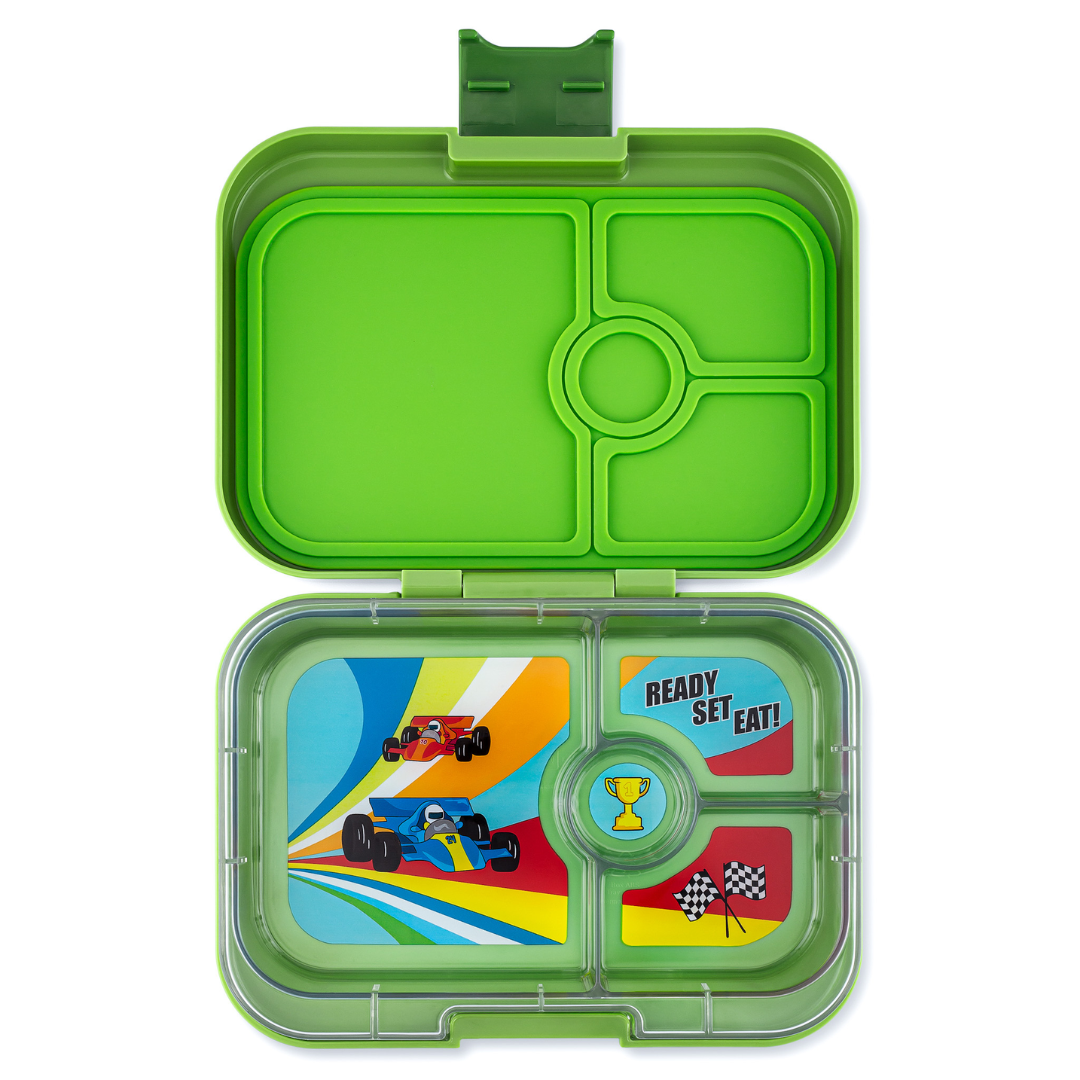 Fiambrera Yumbox Panino Green Race Cars tray