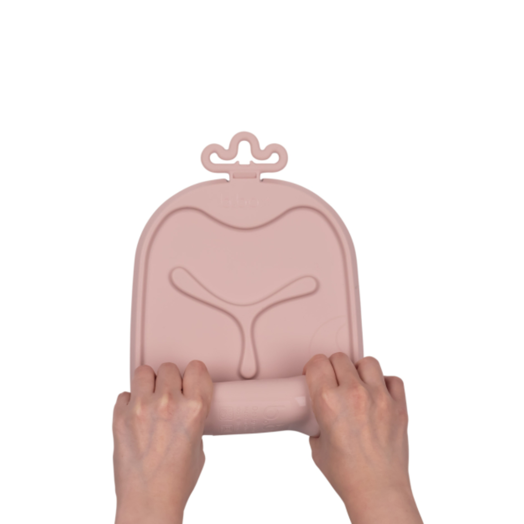 Bandeja Silicona Roll + Go con cuchara Blush b.box