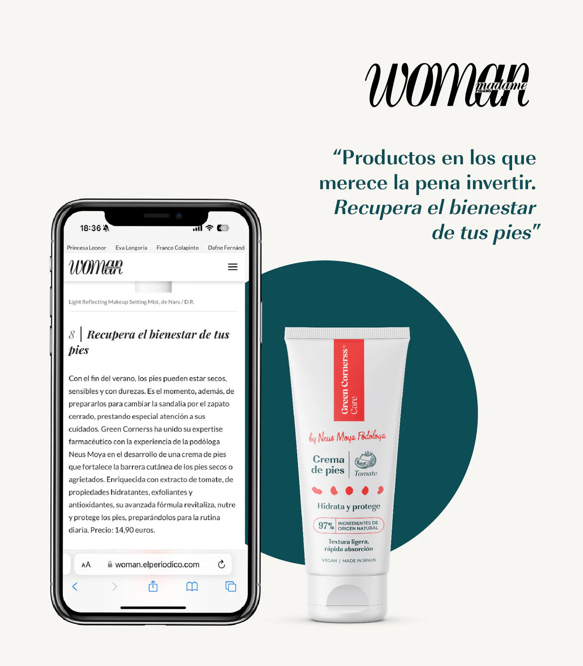 Crema de pies de tomate by Neus Moya Podóloga - Green Cornerss