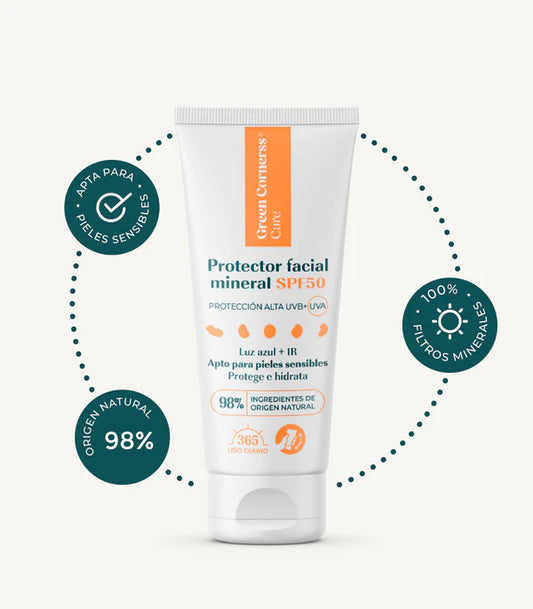Protector Solar Mineral SPF50 apto para Pieles Sensibles - Green Cornerss