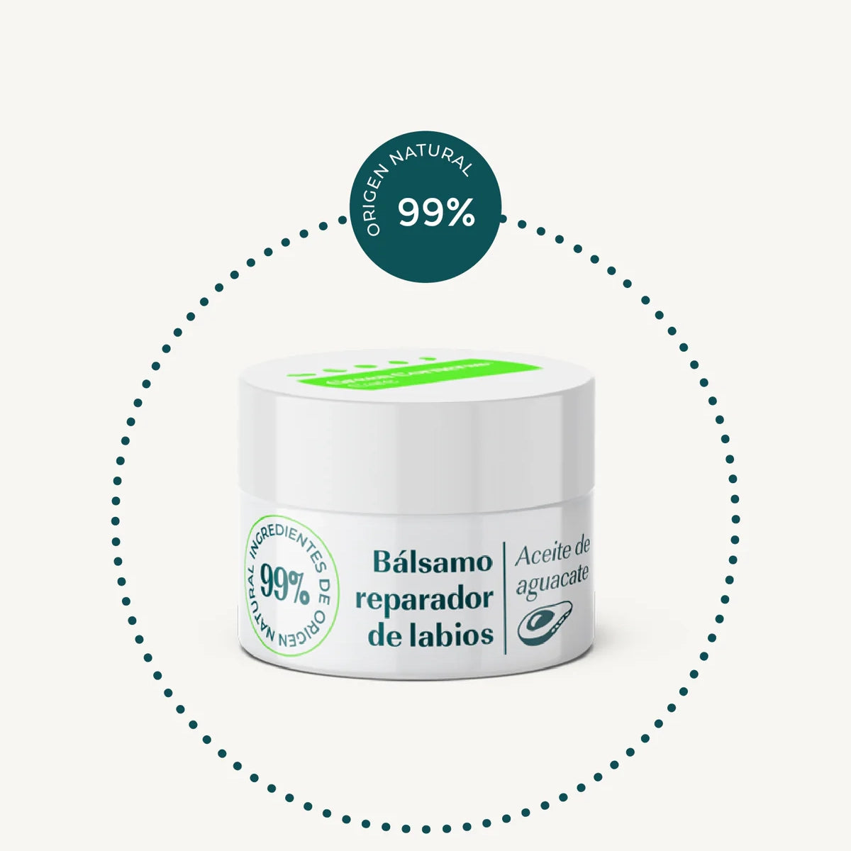 Bálsamo labial reparador con aguacate - Green Cornerss