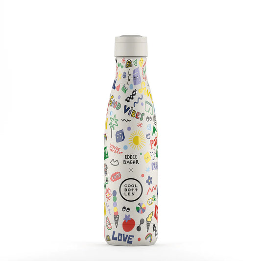 Botella acero inoxidable térmica 500ml Cool Bottles XCLUSIVE - Eddie Baehr - Good Vibes