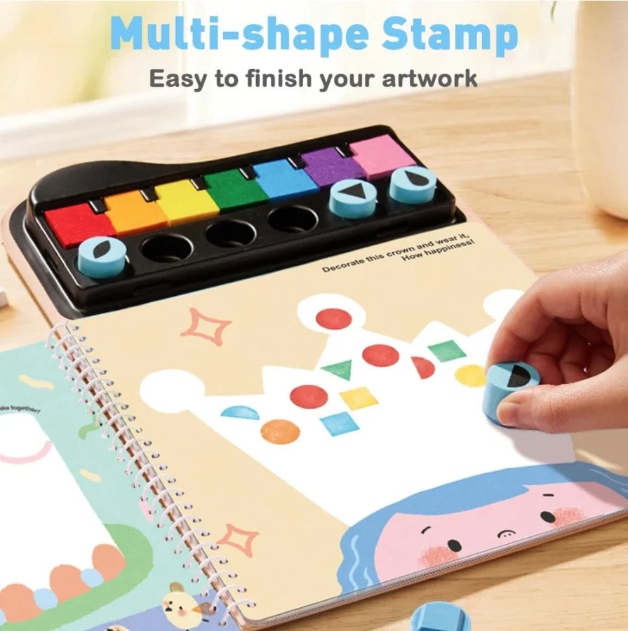 Libro creativo con pintura Jar Meló - FINGERTIP STAMP FUN