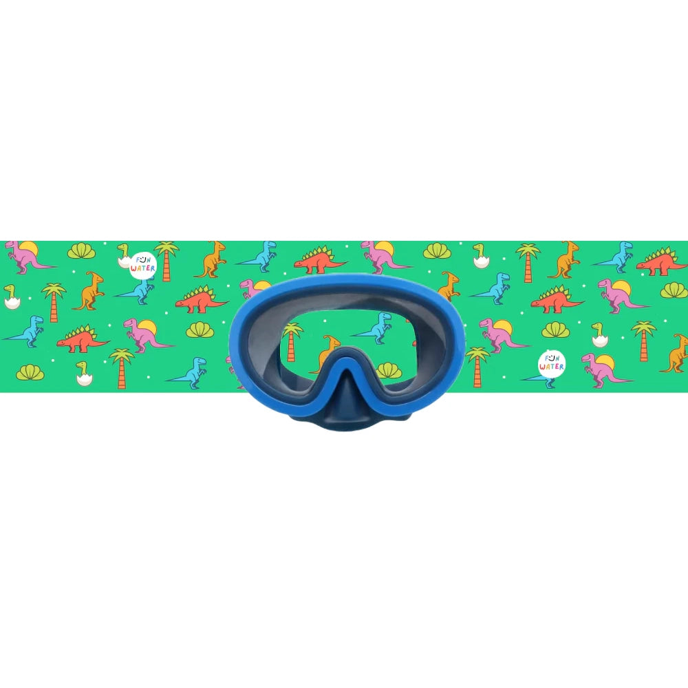 Gafas de Buceo con turbante Fun Water - JuniorMask Azul / Dinos
