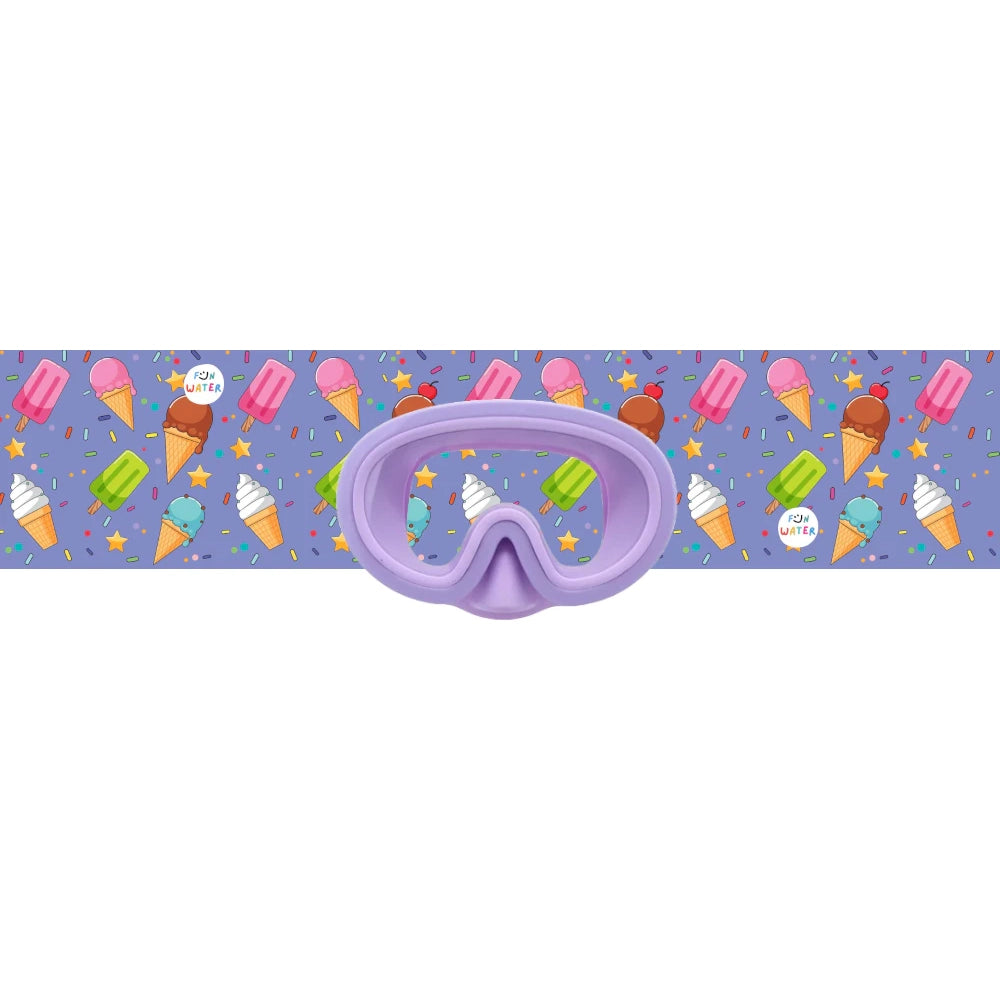 Gafas de Buceo con turbante Fun Water - JuniorMask Morada / Helados