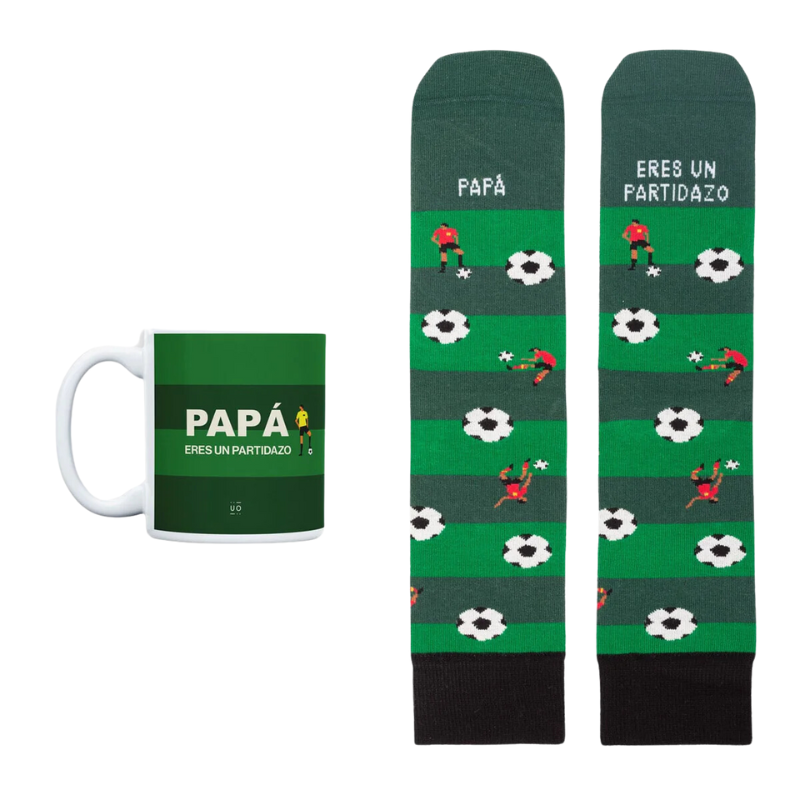 Kit Taza + Calcetines "Papá, tú si que eres un partidazo"