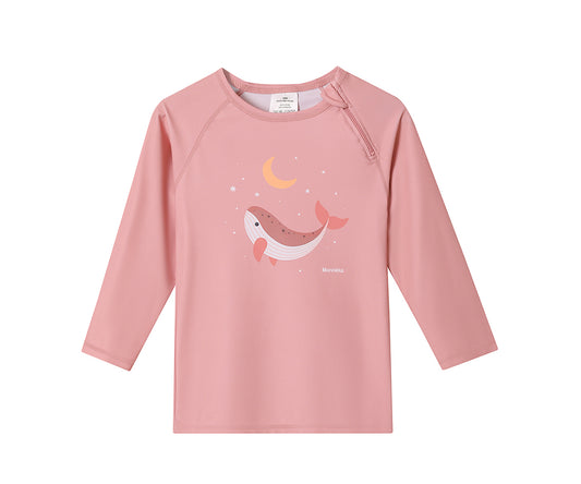 Camiseta Protección Solar manga larga Monnëka Tutete - Whale Pink