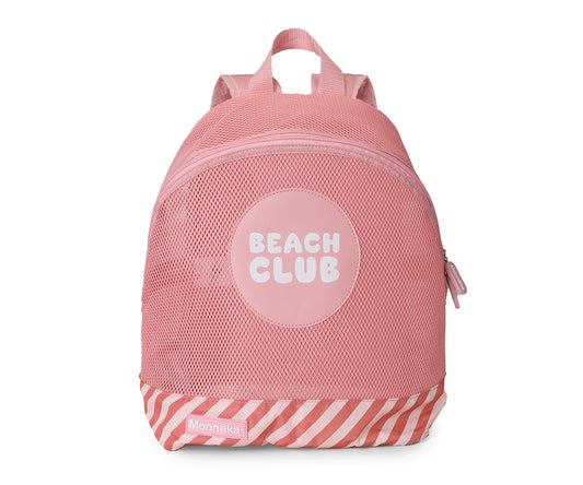 Mochila Playa Infantil Antiarena Monnëka Tutete - Stripes Bloom & Blush