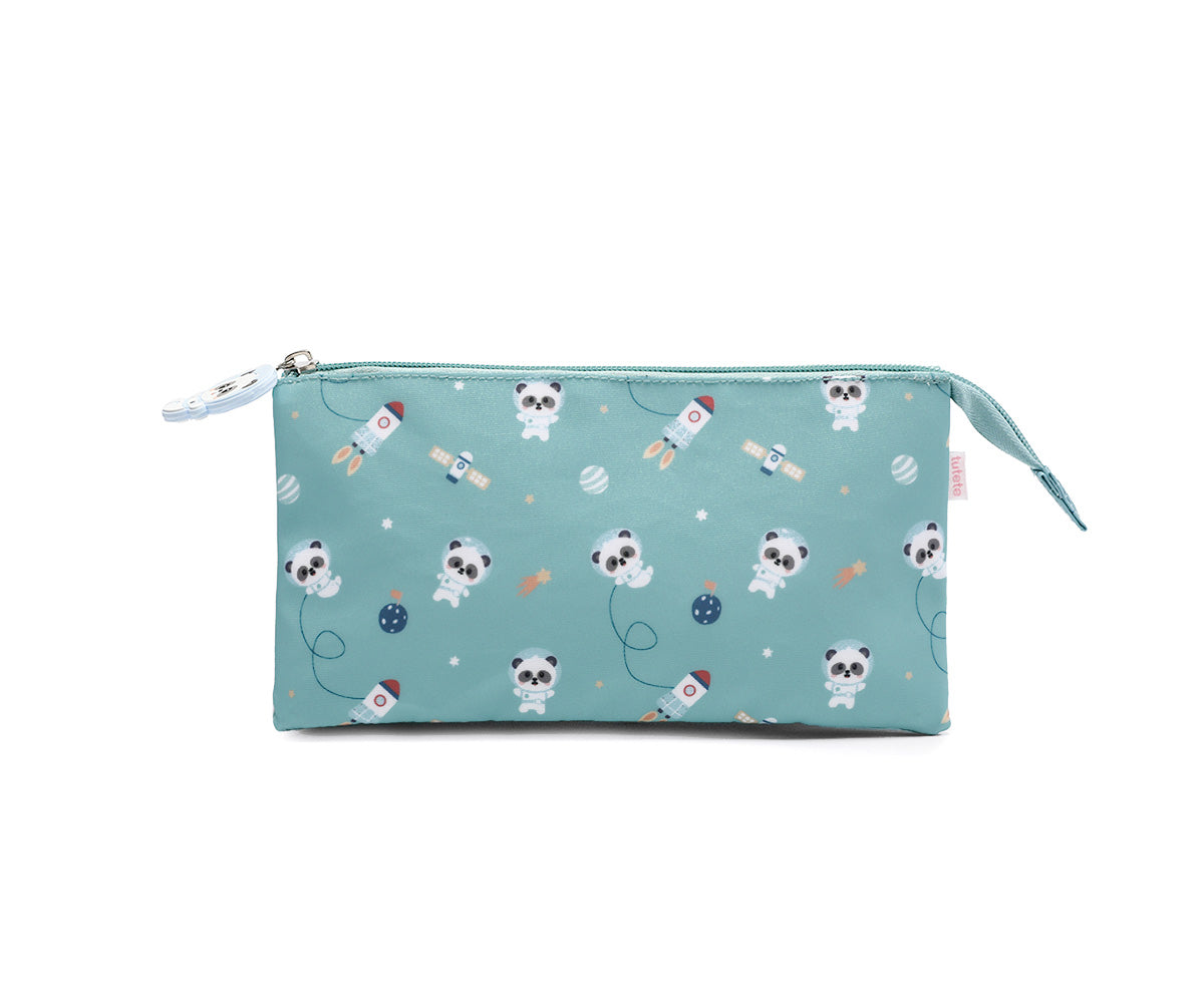 Estuche con 3 compartimentos Tutete Pandas in Space