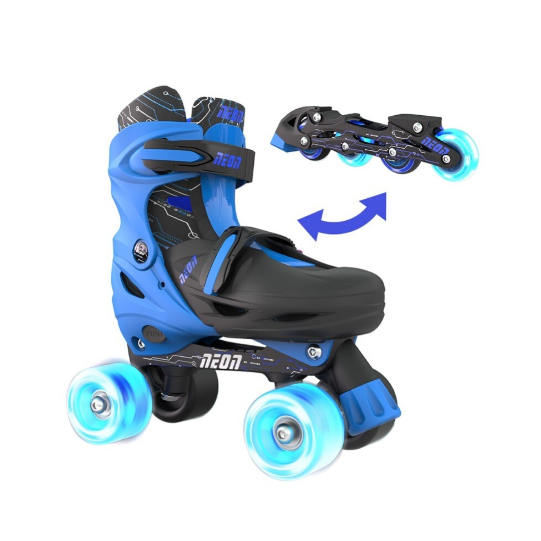 Patines Combo Neón Azul Yvolution