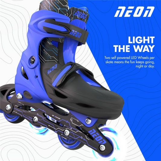 Patines Combo Neón Azul Yvolution