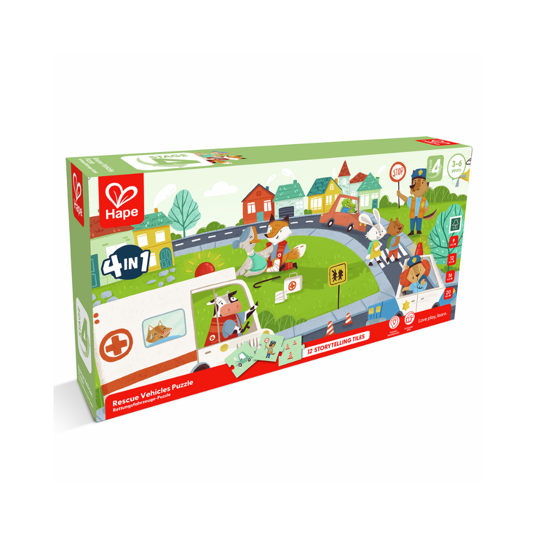 Puzzle Vehículos de rescate - Hape