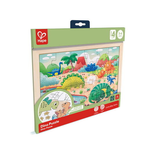 Puzzle y Colorea Dinosaurios - Hape