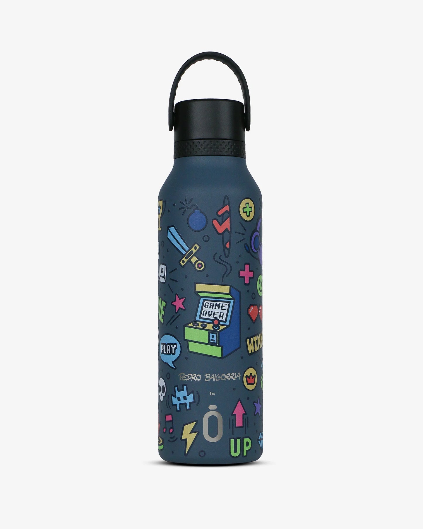 Botella térmica 600ml Runbott - Mii 60 Pedro Baigorria - Retro Gamer Ocean