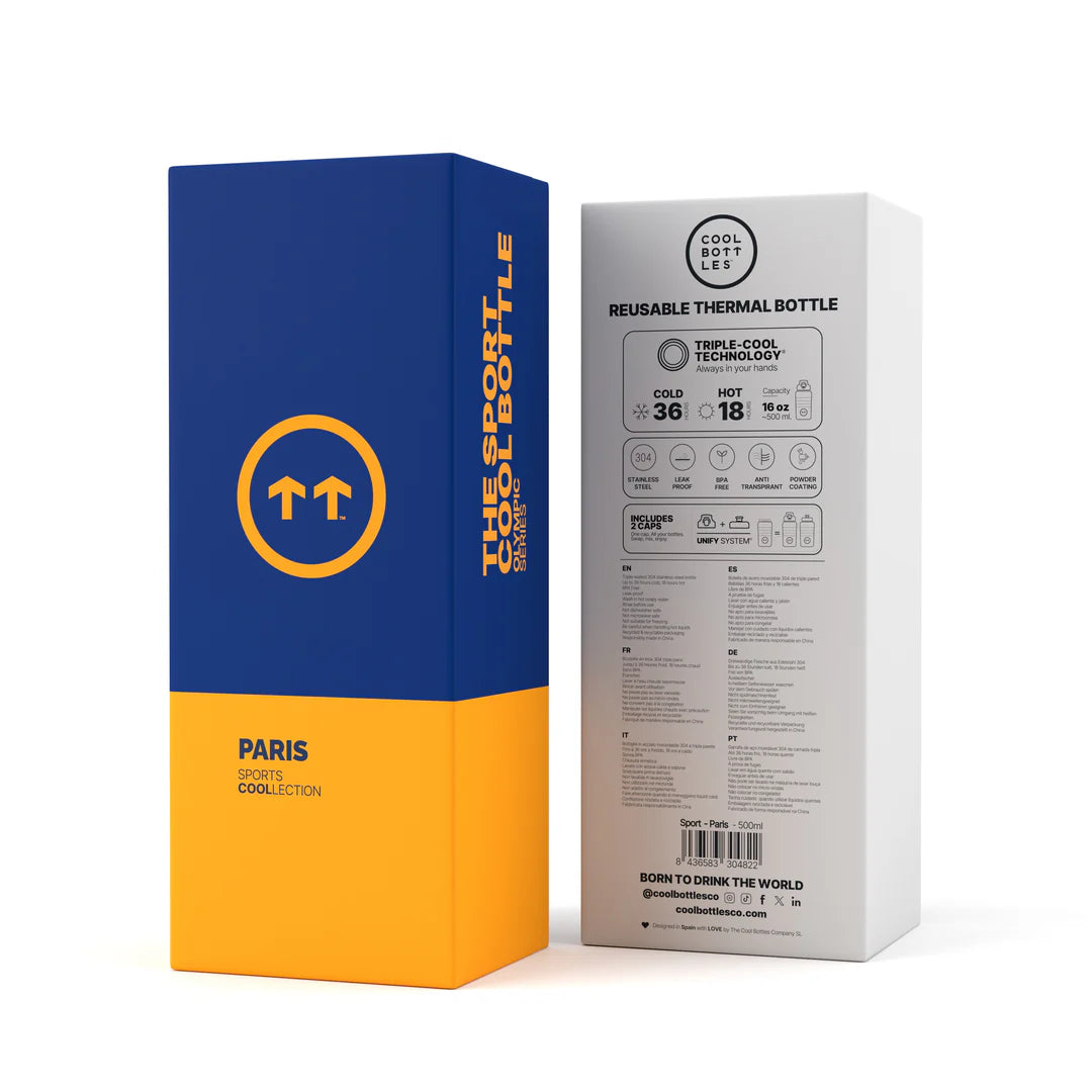 Botella térmica deportiva 500ml Cool Bottles - Paris