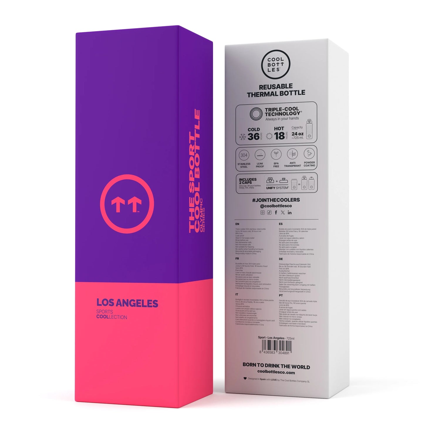 Botella térmica deportiva 725ml Cool Bottles - Los Angeles