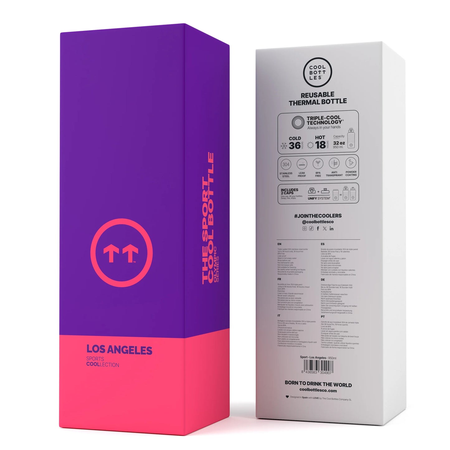 Botella térmica deportiva 950ml Cool Bottles - Los Angeles