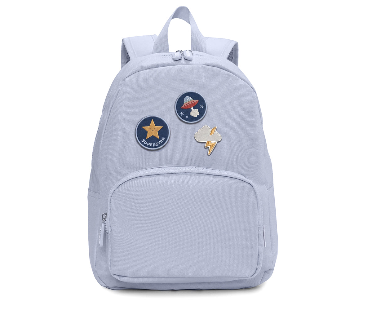 Mochila mediana Solid Sky + 6 parches autoadhesivos Space - Tutete