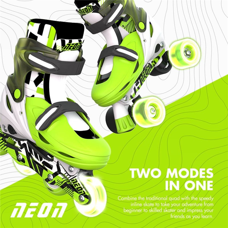 Patines Combo Neón Verde Yvolution
