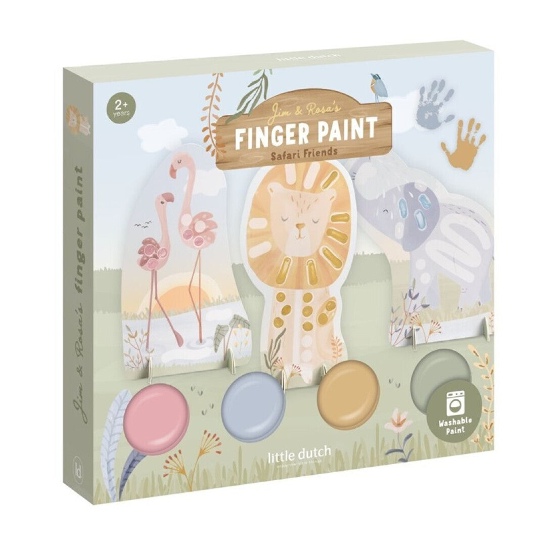 Set de pintura de dedos Little Dutch - Safari Friends