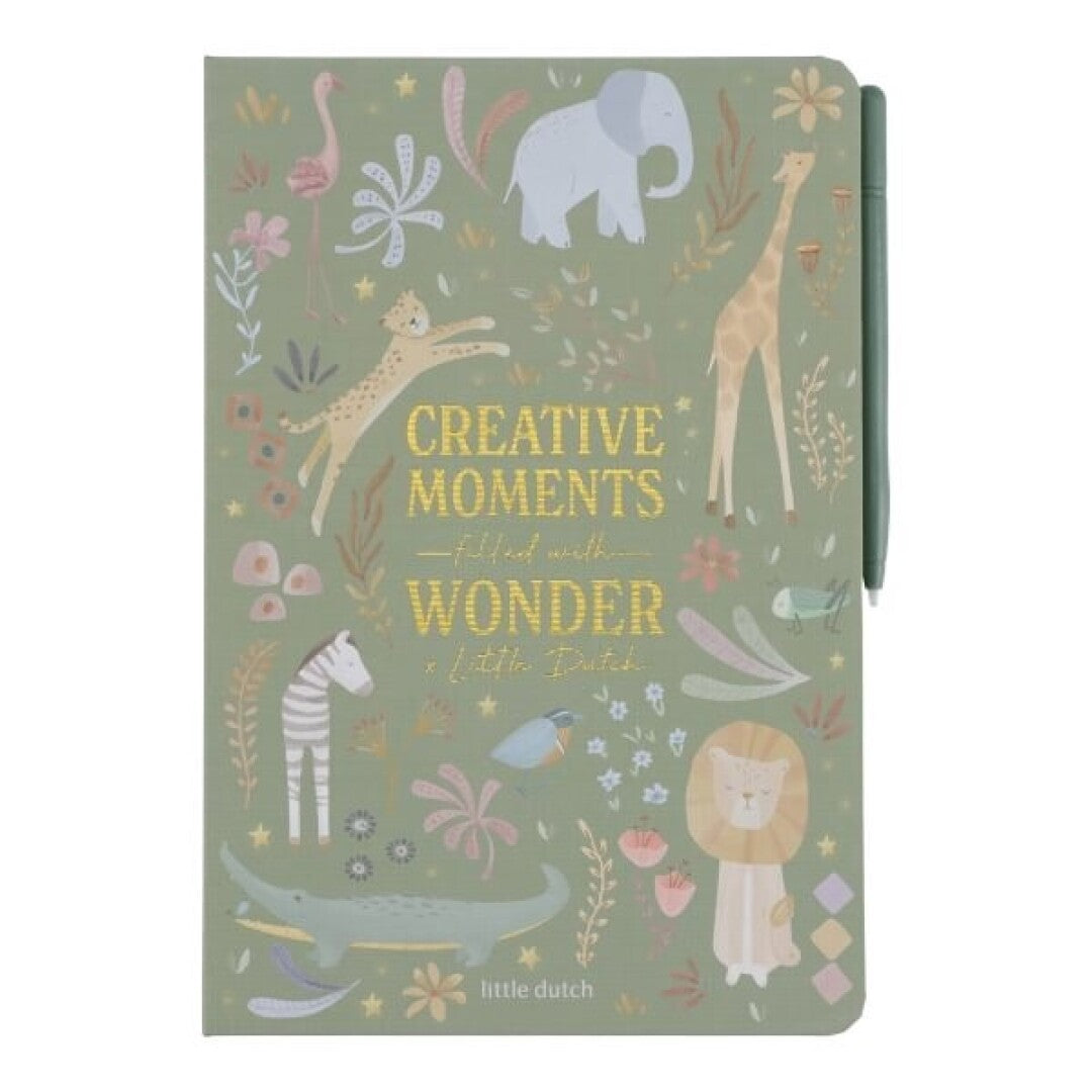 Tablet de dibujo Little Dutch - Safari Friends Verde