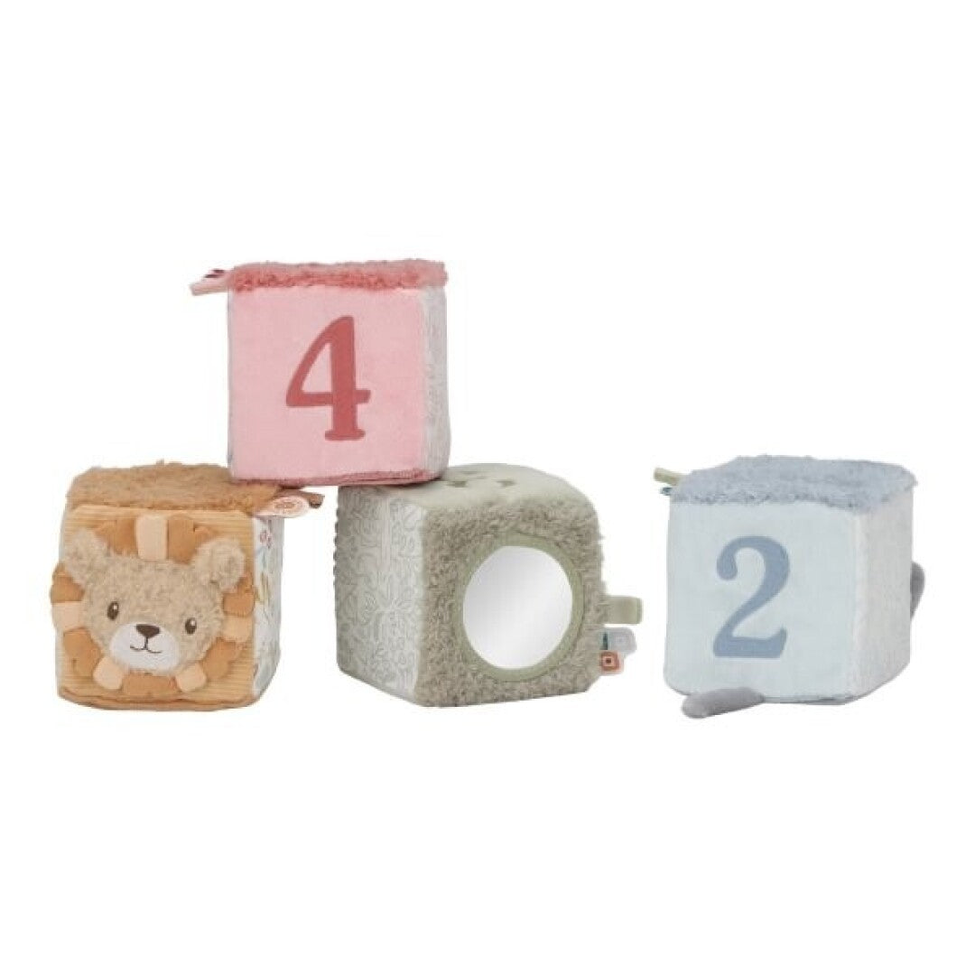 Cubos blanditos apilables Little Dutch - Safari Friends