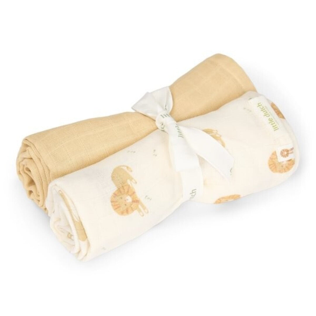 Muselinas algodón 70x70 (pack de 2) Little Dutch -Safari Leo