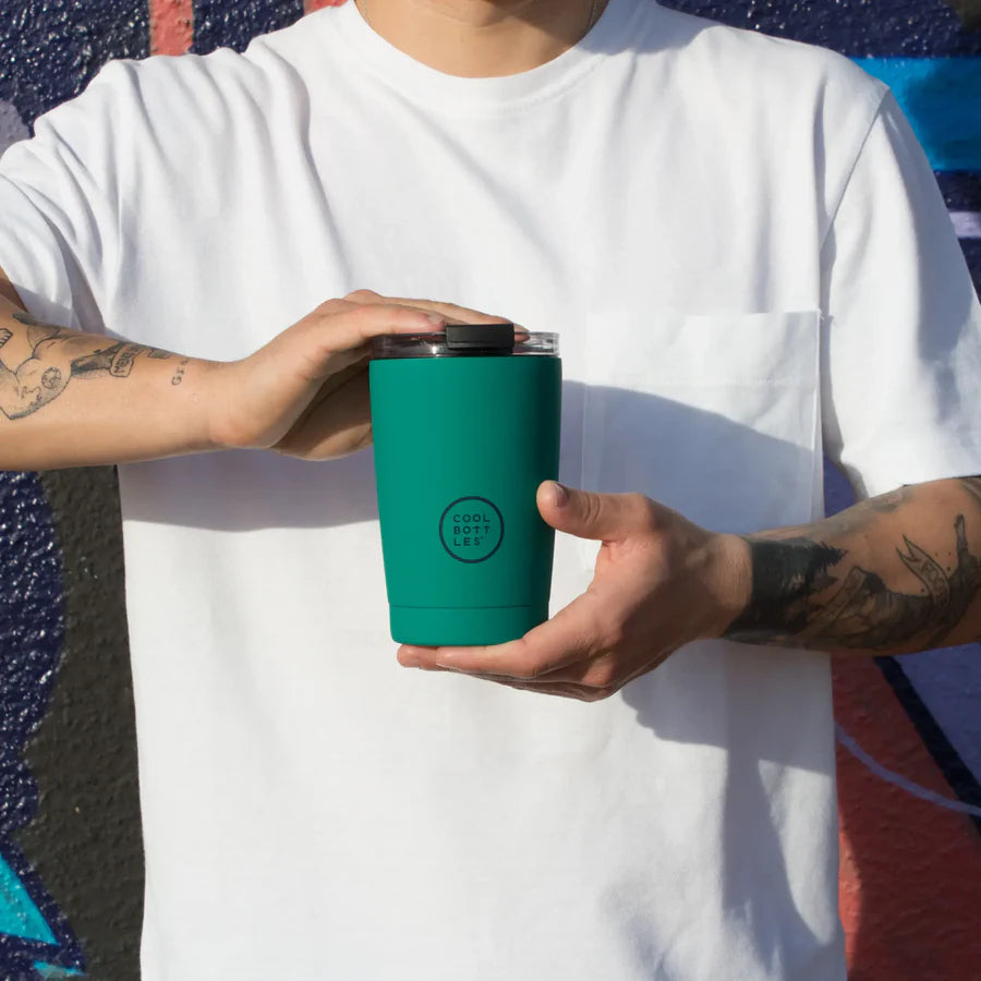 Vaso de Acero Inoxidable 330ml Cool Bottles Colors - Vivid Quetzal