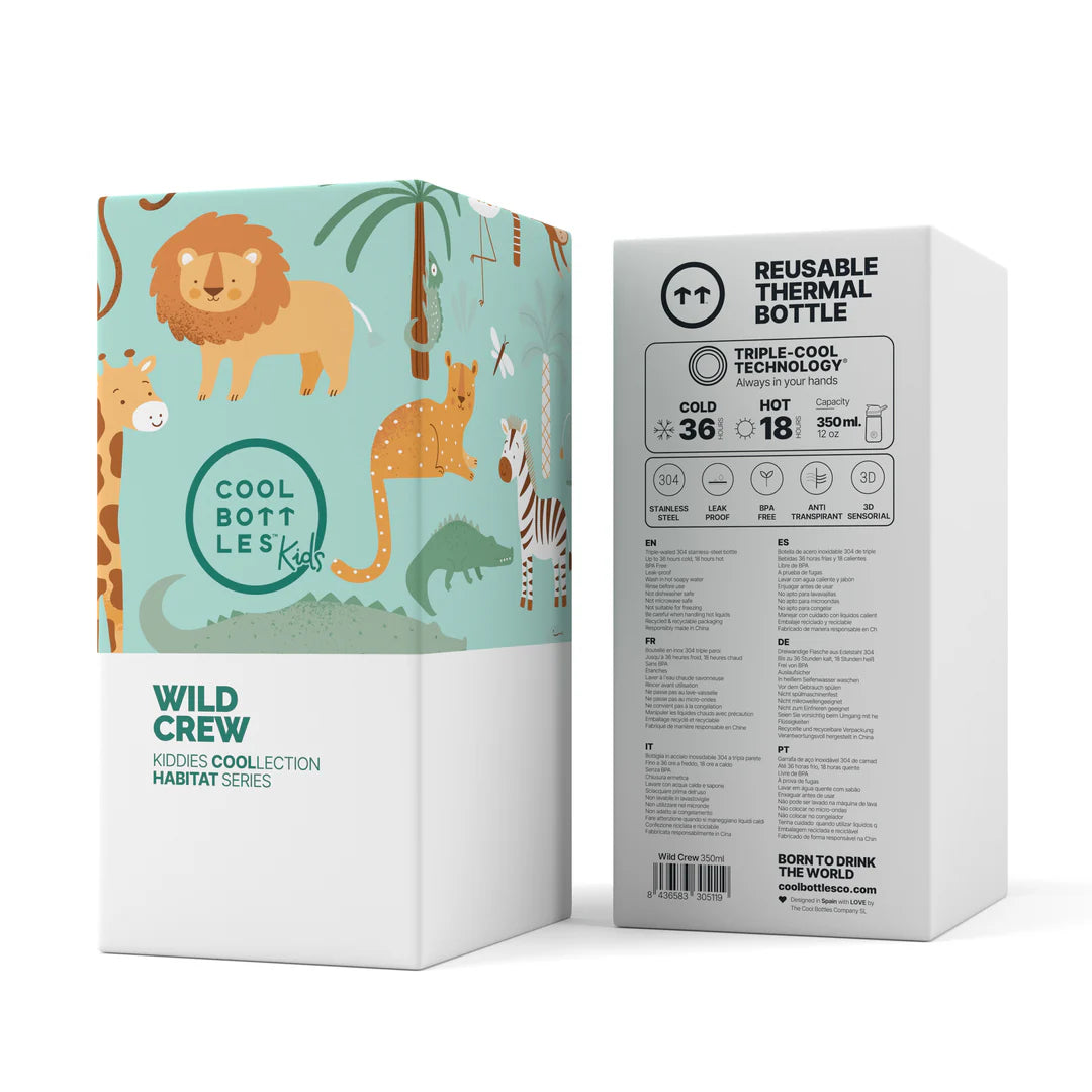 Botella térmica 350ml Cool Bottles - Kiddies Wild Crew