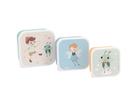 Set 3 cajas almuerzo Tutete The Wooden Boy