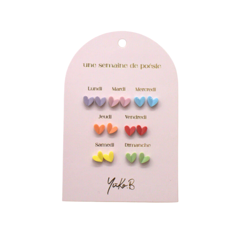 Pack de 7 Pendientes Yuko.B Corazones