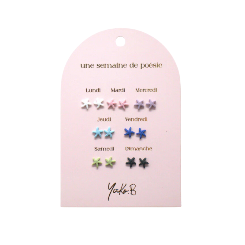 Pack de 7 Pendientes Yuko.B Estrellas de Mar