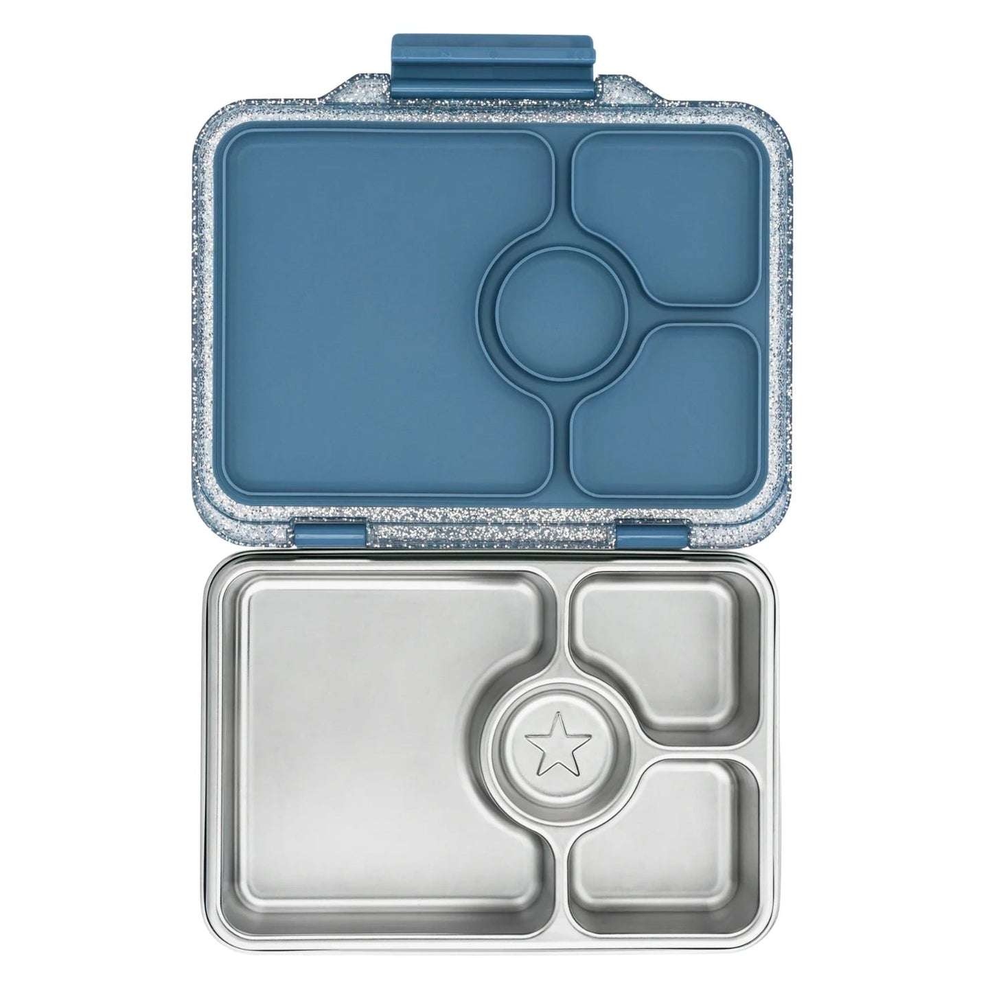 Fiambrera Yumbox acero inox Paris Blue Glitter
