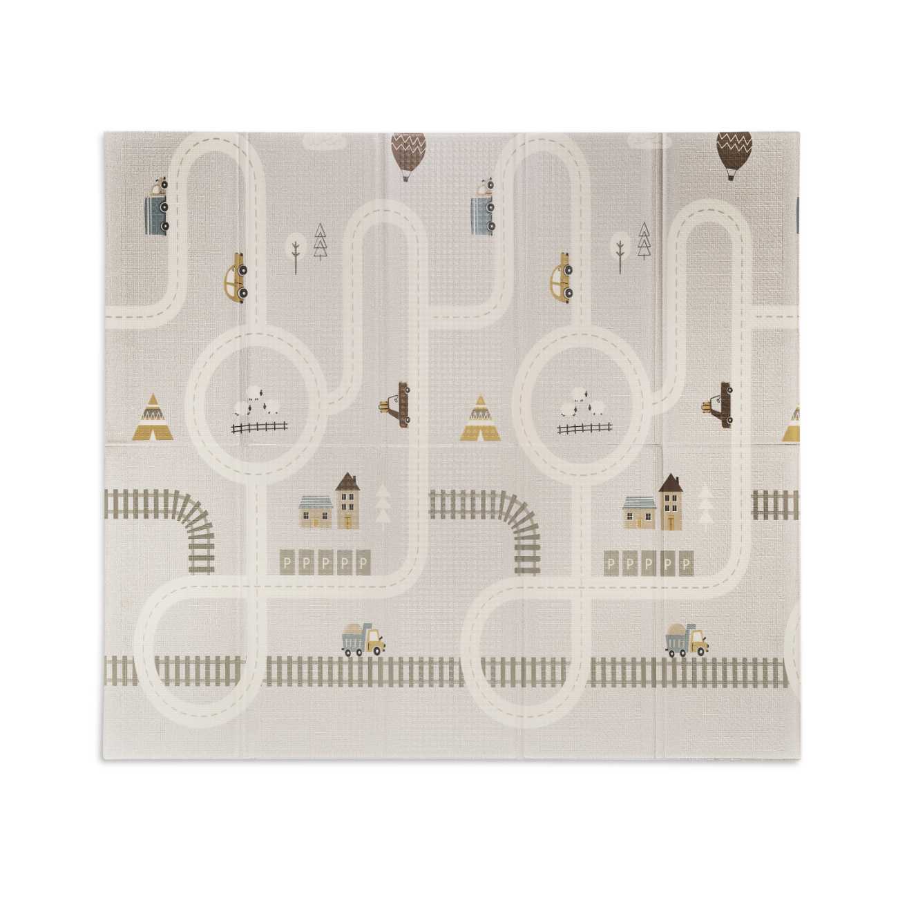 Alfombra de juegos bebé reversible 180x200x1cm MS - Trendy Animal Grises