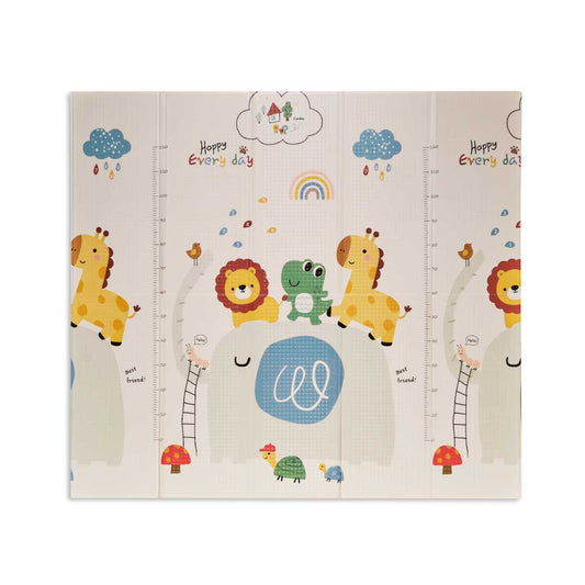 Alfombra de juegos bebé reversible 180x200x1cm MS - Trendy Animal Colores