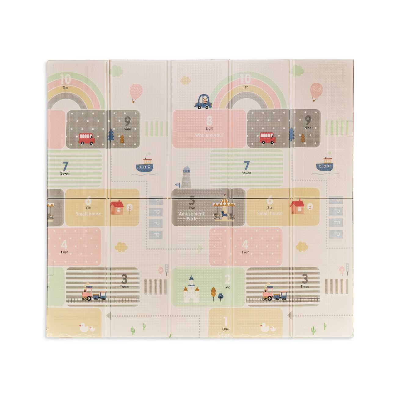 Alfombra de juegos bebé reversible 180x200x1cm MS - Trendy Animal Colores