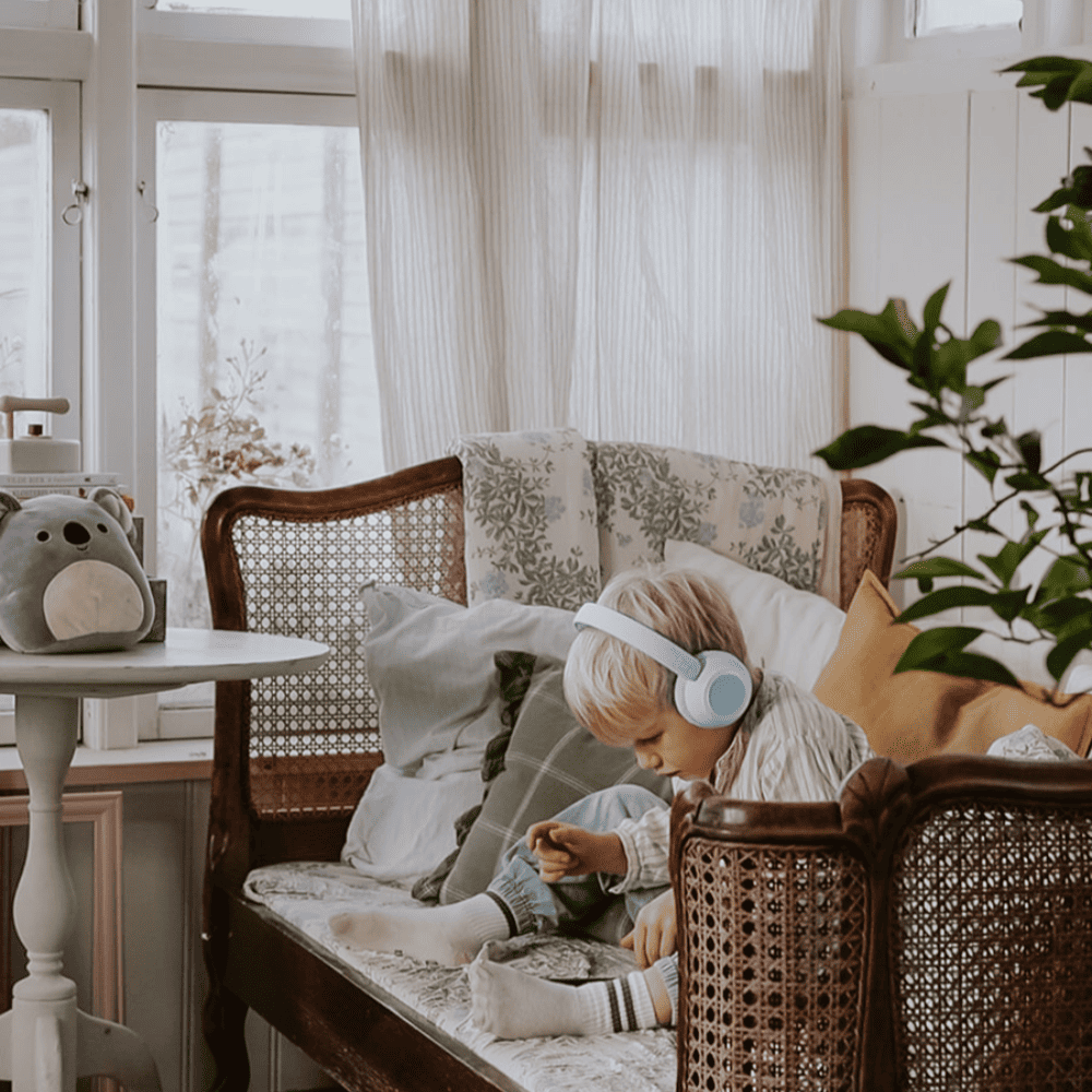 Auriculares con luz ambienta - Lalarma Azul