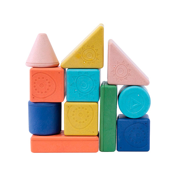 Bloques de construcción Rattle & Stack Blocks, Starter Pack - Tiger Tribe
