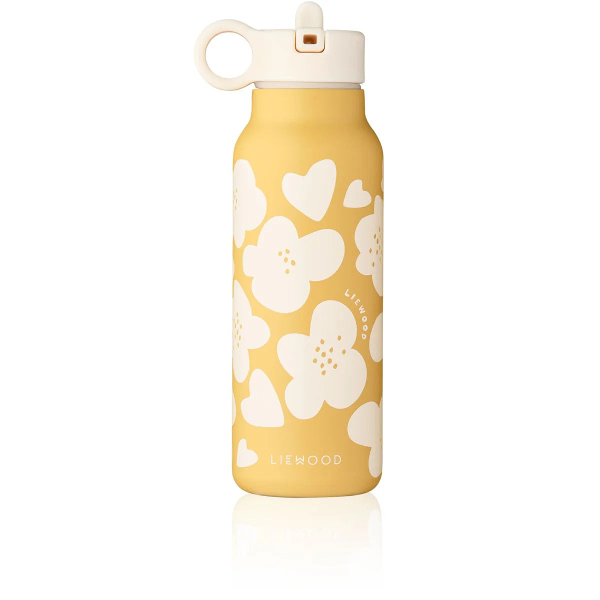 Botella acero inox 350ml Liewood - Flower / Lemon yellow