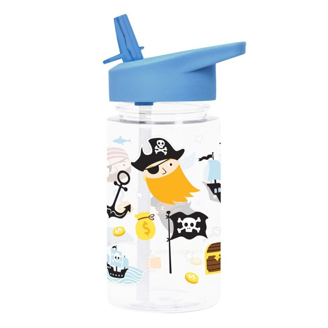 Botella con pajita 450ml - A Little Lovely Company Piratas