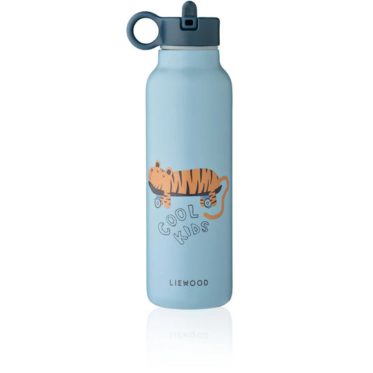 Botella acero inox 500ml Liewood - Tiger / Beach blue