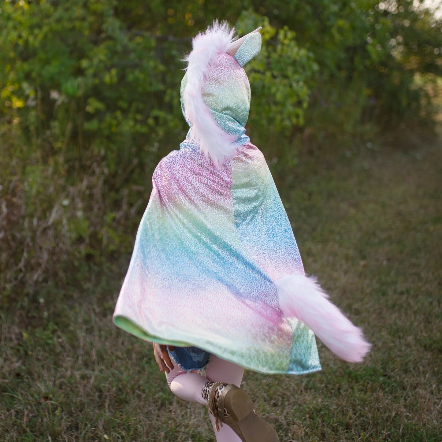 Disfraz capa reversible unicornio dragón arcoíris - Great Pretenders