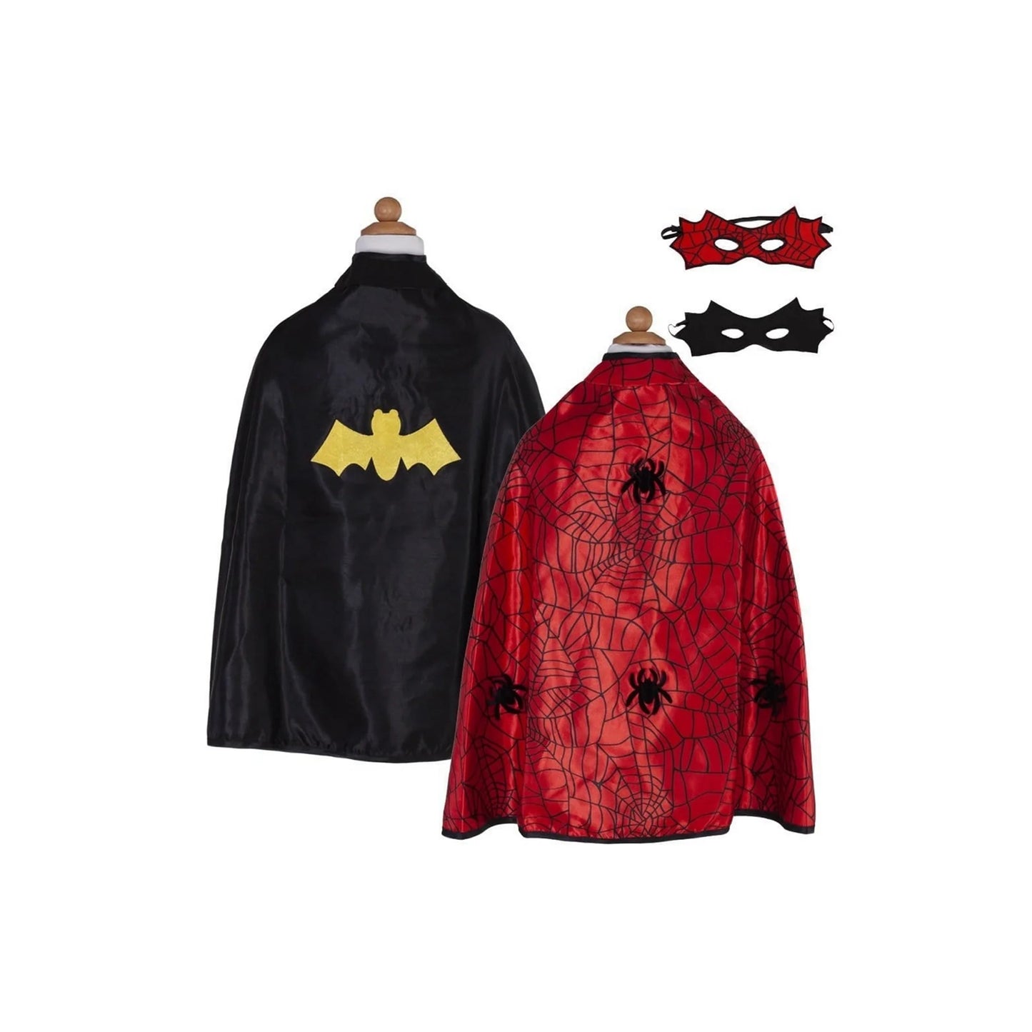 Disfraz capa reversible Araña/Murciélago con máscara - Great Pretenders
