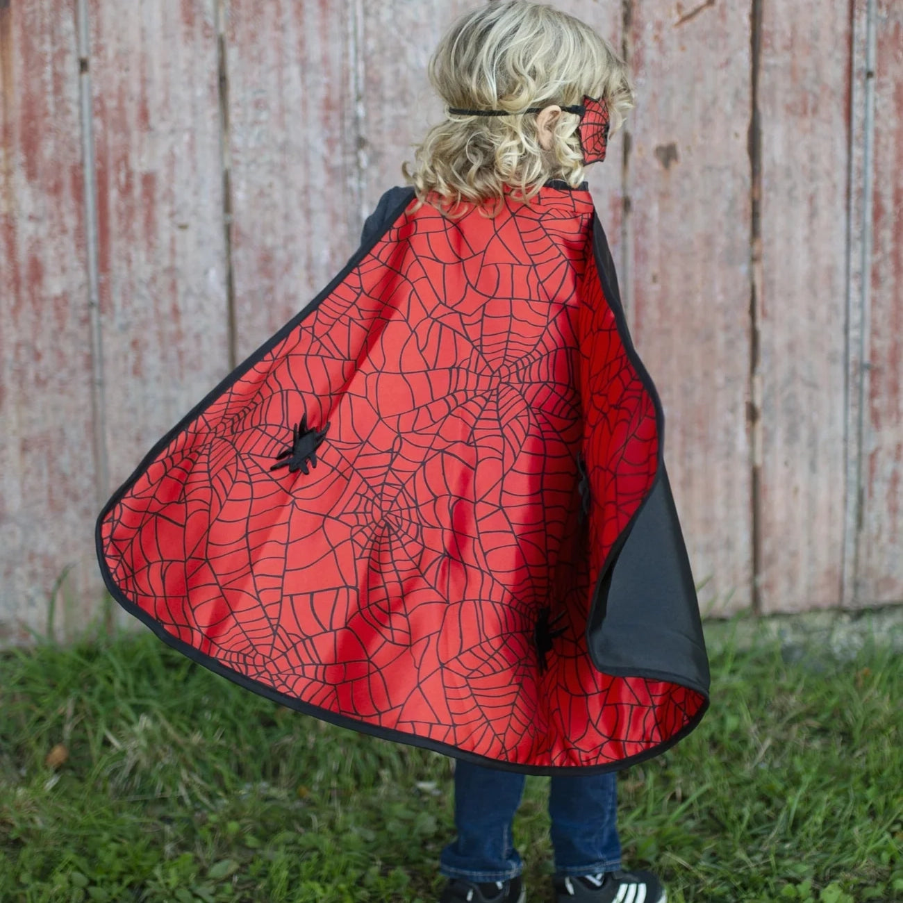 Disfraz capa reversible Araña/Murciélago con máscara - Great Pretenders