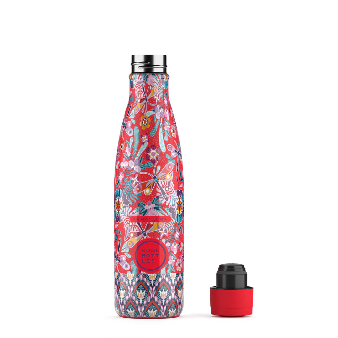 Botella acero inoxidable térmica 500ml Cool Bottles XCLUSIVE - Catalina Estrada - Dragonfly Paradise