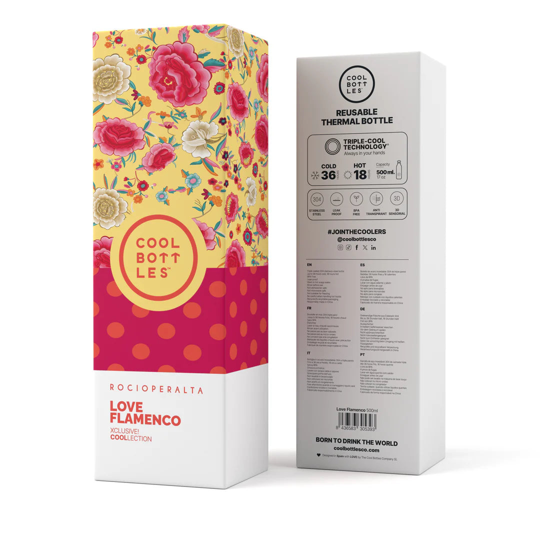 Botella acero inoxidable térmica 500ml Cool Bottles XCLUSIVE - Rocío Peralta - Love Flamenco
