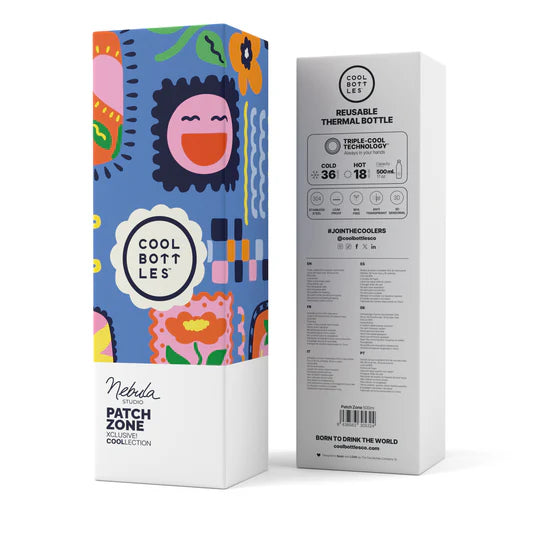 Botella acero inoxidable térmica 500ml Cool Bottles Xclusive Nébula - Patch Zone