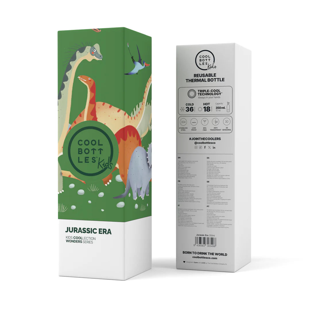 Botella acero inoxidable térmica 350ml Cool Bottles Jurassic Era