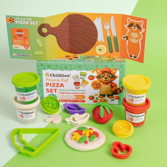 Plastilina natural ChildGen - Pizza Set