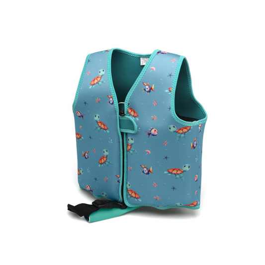 Chaleco flotador de aprendizaje Neopreno Tortugas azul Kiokids